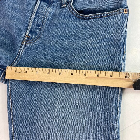 Levi's Jeans Women's 31x29* 501 Mid Rise Customized Tapered Blue Faded Denim - Picture 14 of 16